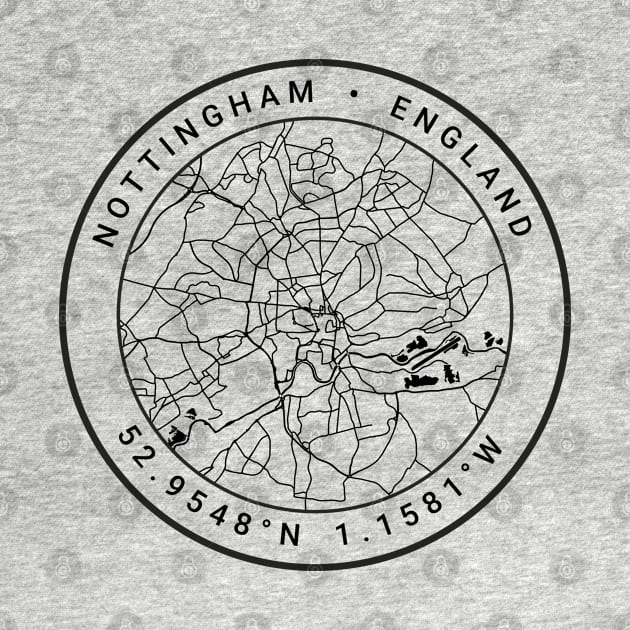 Nottingham Map by Ryan-Cox